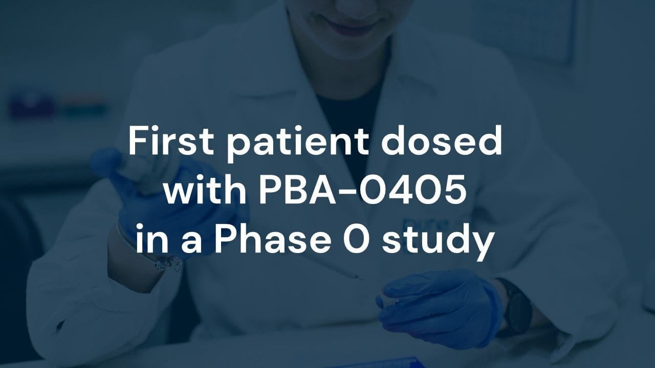 First patient dosed with PBA-0405